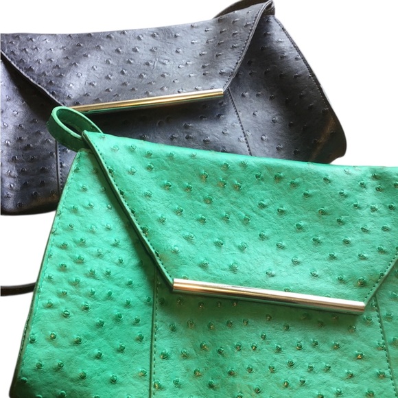 Merona Green and Navy Women's Shoulder Bags - Picture 3 of 16